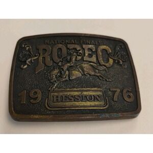 1976 Hesston Bicentennial Belt Buckle National Finals Rodeo NFR Limited Edition